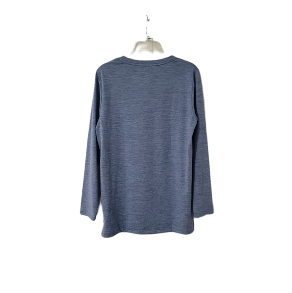 NEYOUQE Women's Size M Long Sleeve Lightweight Tunic Top Blue - Picture 4 of 13